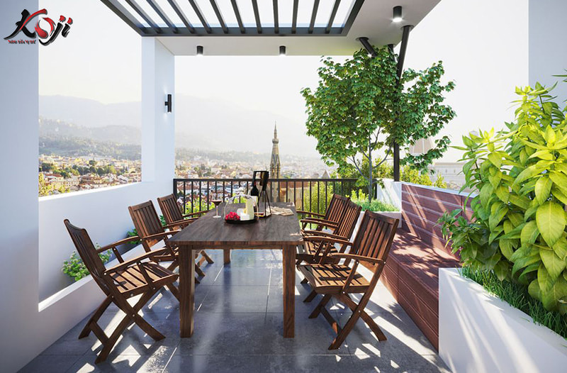 thiết kế sân thượng đẹp