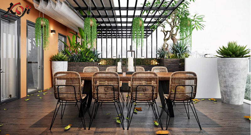 thiết kế sân thượng đẹp