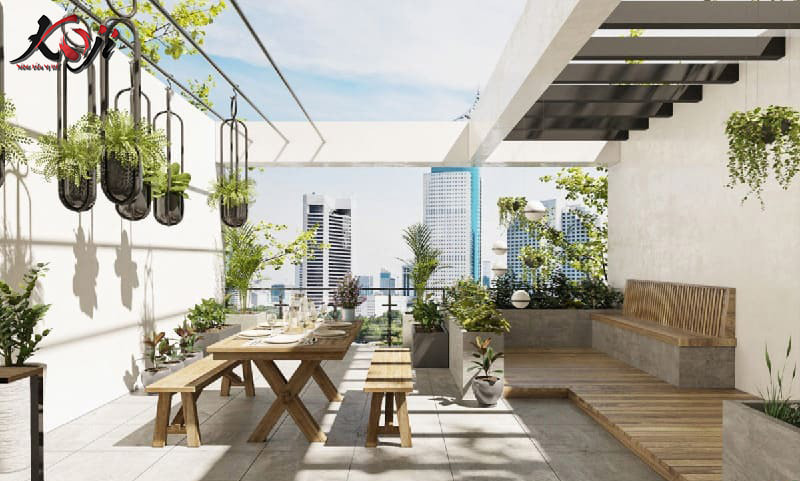 thiết kế sân thượng đẹp