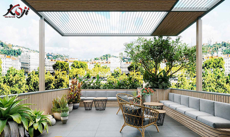 thiết kế sân thượng đẹp