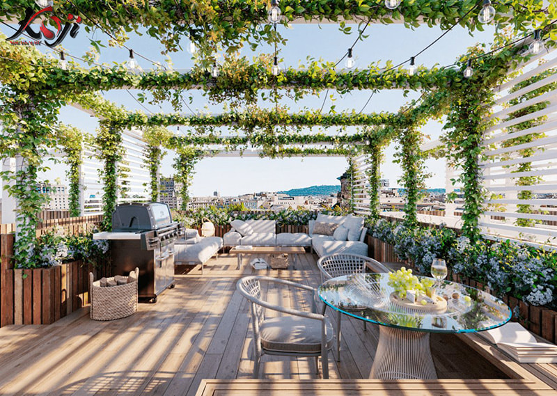 thiết kế sân thượng đẹp