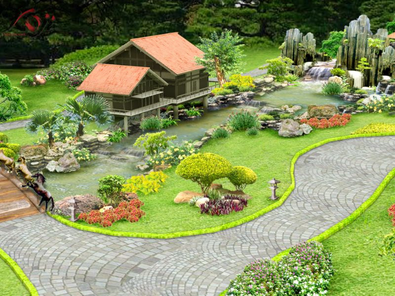 thiết kế sân vườn