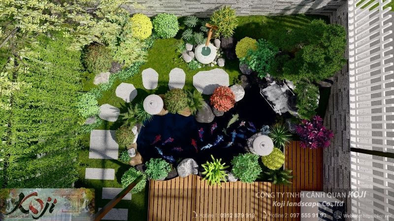 Thiết kế sân vườn biệt thự