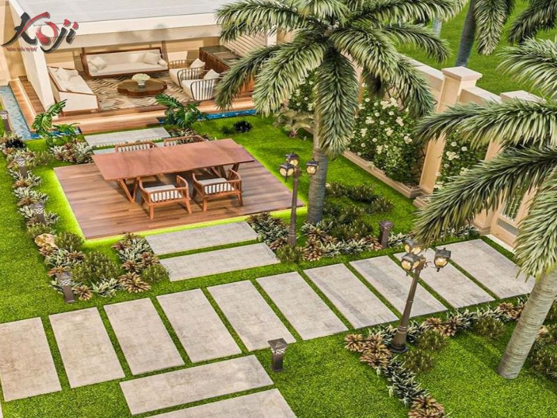 thiết kế sân vườn