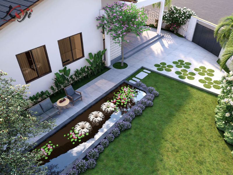 sân vườn sau nhà