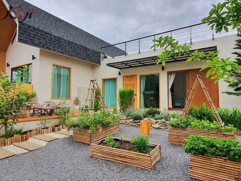 thiết kế vườn rau sau nhà