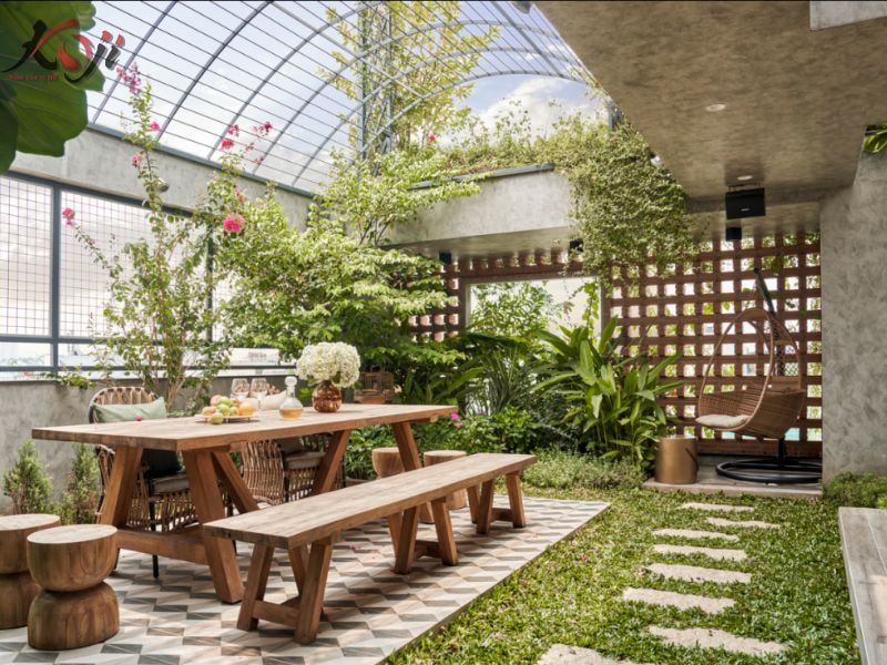 thiết kế vườn rau sau nhà