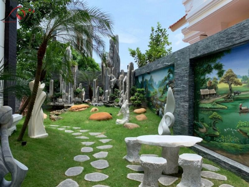 thiết kế sân vườn đúng phong thủy