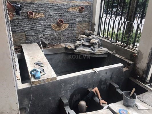 XÂY HỒ CÁ KOI 10M2 HẾT BAO NHIÊU TIỀN? BAO LÂU THÌ XONG?