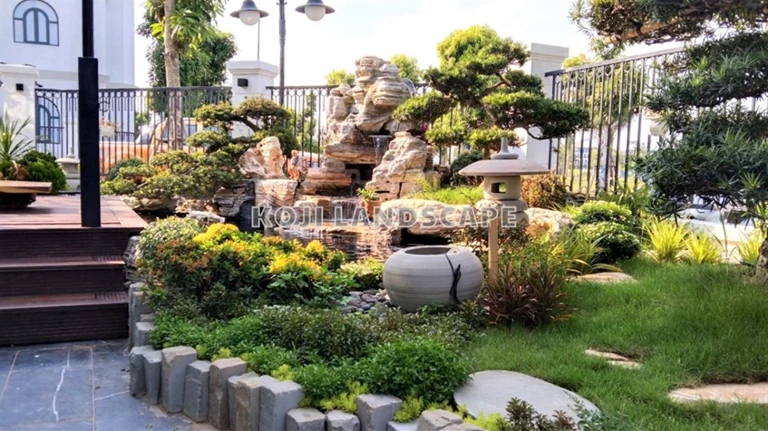 dự án sân vườn cùng hồ Koi cho biệt thự Vinhomes Oceanpark