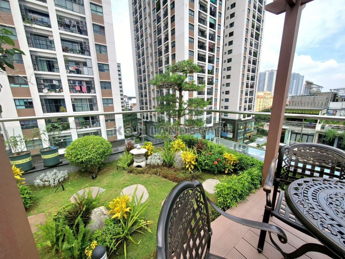 Cảnh quan sân vườn sân thượng nhỏ xinh cực thư giãn - HD Mon City