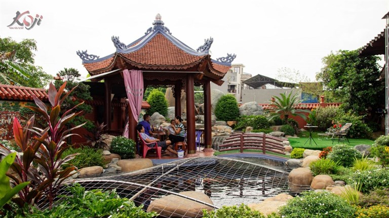 Sân vườn phong cách Việt Nam duyên dáng trong từng đường nét