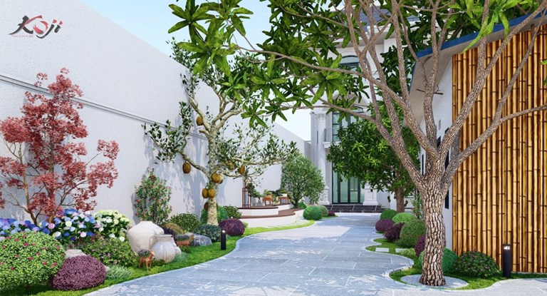 Cải tạo sân vườn tuyệt đẹp cho chủ nhà tại Cổ Nhuế