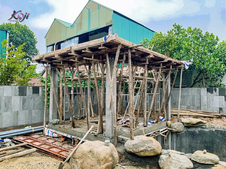 Thi công sân vườn sân vườn 400m2 hoành tràng cho chủ nhà tại Phú Thọ