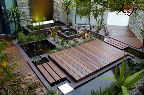 Thiết kế sân vườn kết hợp hồ cá koi