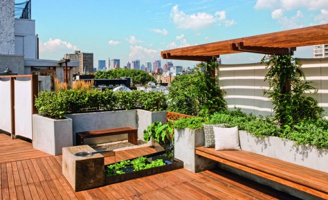 Thiết kế sân vườn Nhật trên sân thượng
