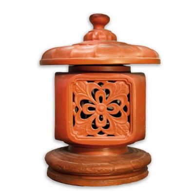 Đèn gốm hoa thấp